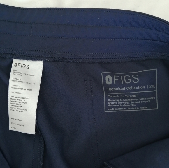 Figs Plus Size Zamora Joggers Medical Scrub Bottoms Navy Blue XXL - Picture 11 of 16